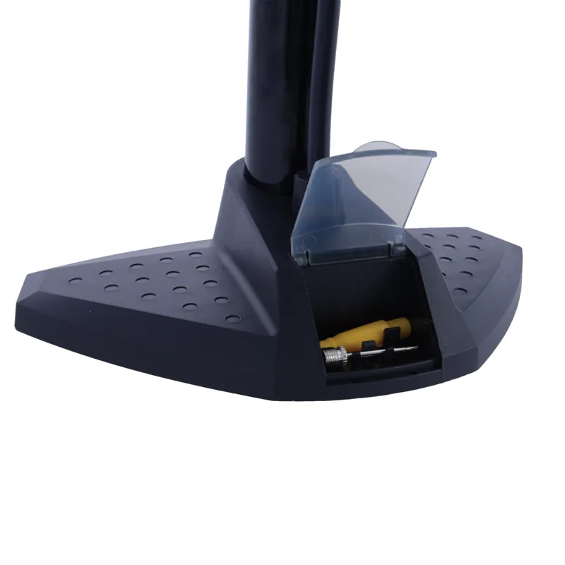 Oxford Airtrack Workshop Steel Floor Pump With Gauge - Black - Image 2