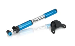 XLC Alu Race Mini Pump Schrader/Presta - Silver/Blue - 220mm