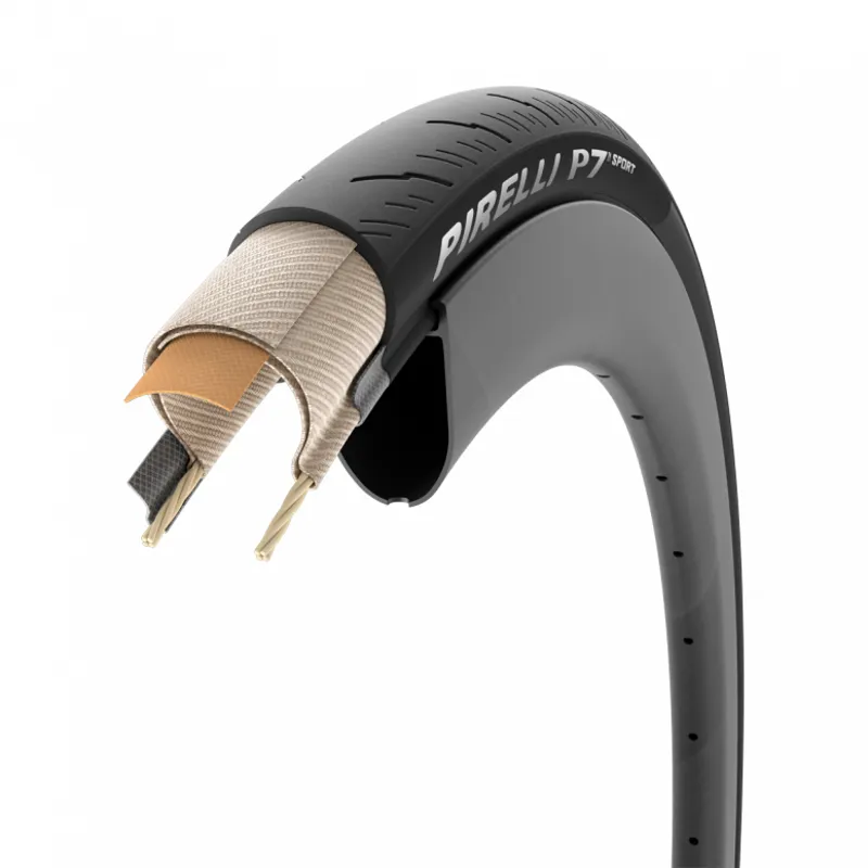 Pirelli P7 Sport TechBELT Road Clincher Tyre - Black - Image 6