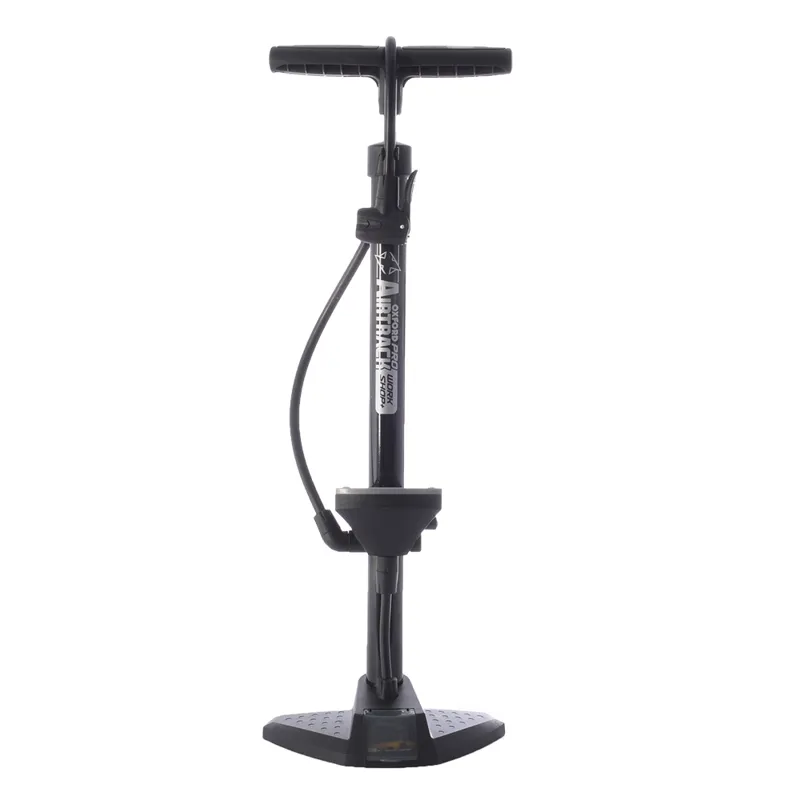 Oxford Airtrack Workshop Steel Floor Pump With Gauge - Black - Image 3