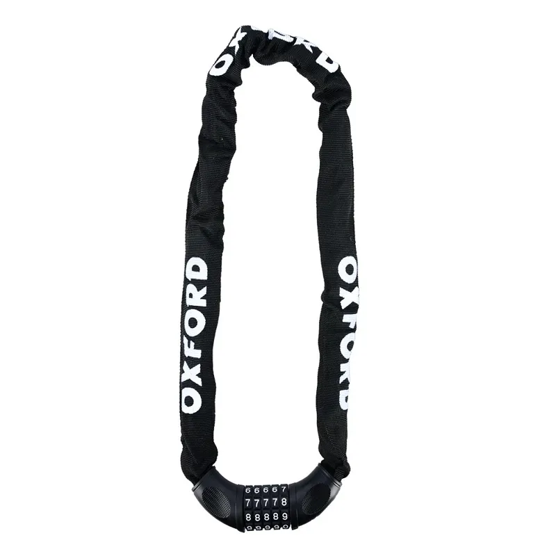 Oxford Combi Chain6 Combination Chain Lock - 900mm X 6mm - Black