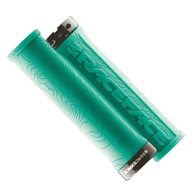 Race Face Half Nelson Lock-On MTB Grips - Turquoise - Image 4