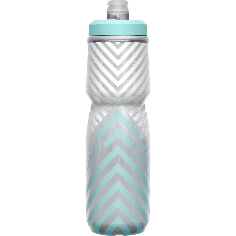 Camelbak Podium Chill Outdoor Bottle - 710ml - Grey/Teal Stripe - Image 2
