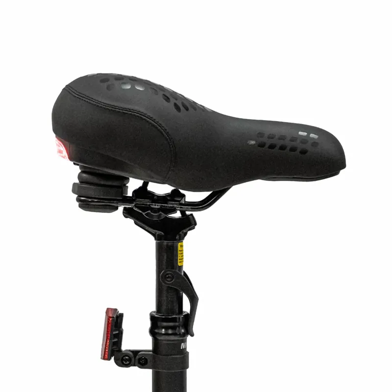 Mirider Comfort Gel Saddle With Rear Light - Black - Image 3
