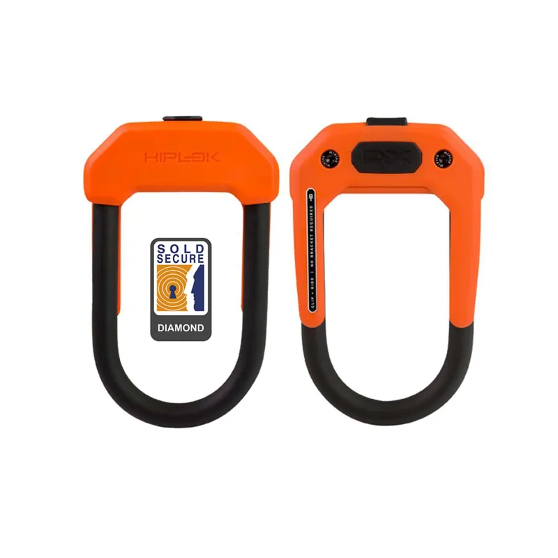 HipLok DX D Lock Hardened Diamond Sold Secure - Orange- 14mmx15x8.5cm - Image 3