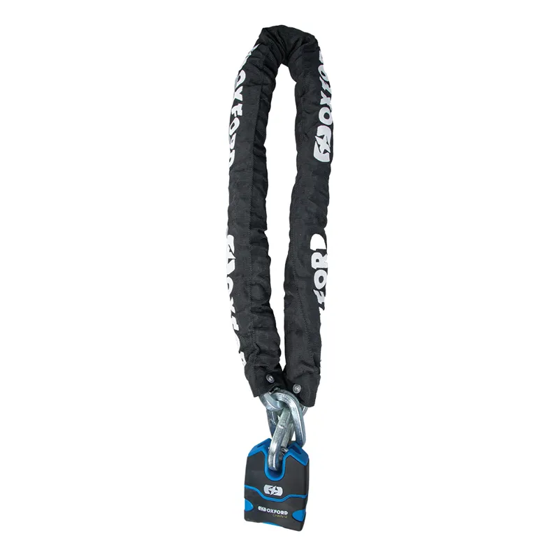 Oxford Chain12 Chain With Padlock 12mm X 1.5m - Black