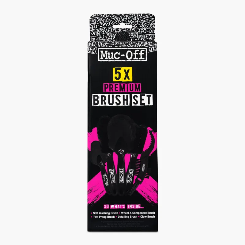 Muc-Off 5 X Premium Brush Set - Grey - 5 Piece - Image 3