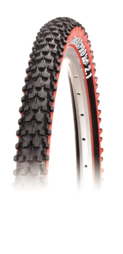 Panaracer Fire XC Mountain Bike Tyre - Red - 26 X 2.1 ASB - Steel Red
