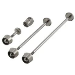 Pitlock 3 Piece Security Skewer Set Front/Rear Wheel + Post - Silver
