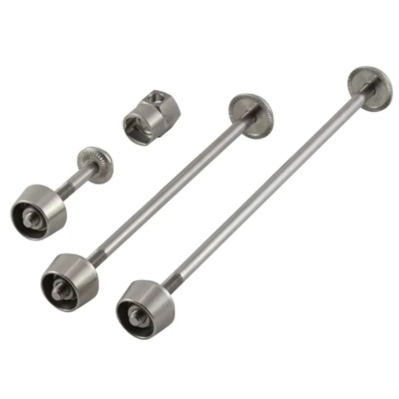 Pitlock 3 Piece Security Skewer Set Front/Rear Wheel + Post - Silver