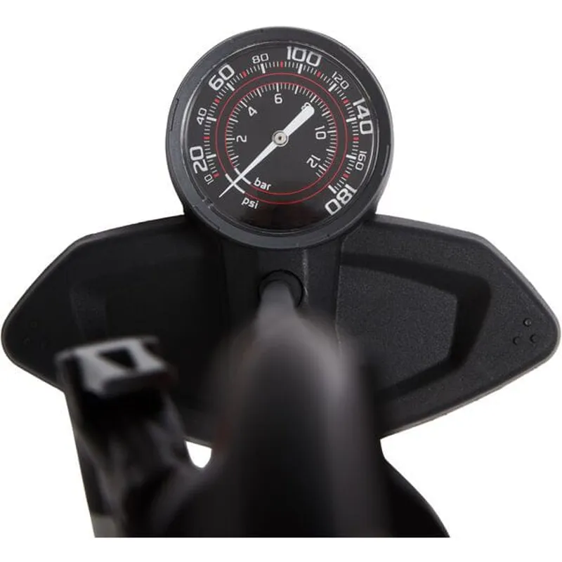 M Part Essential Floor / Track Pump - 180psi - Red - Image 2