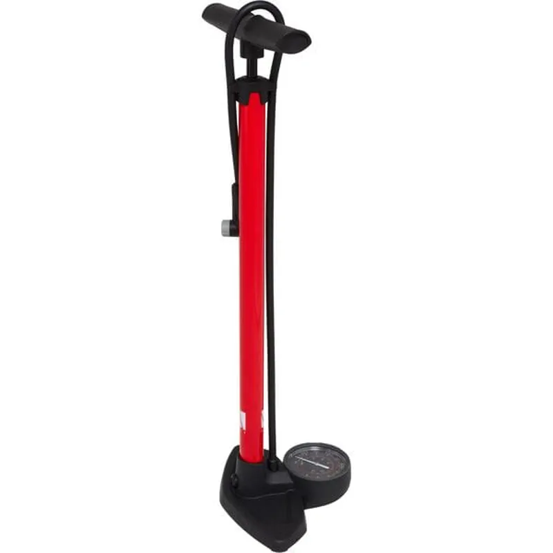 M Part Essential Floor / Track Pump - 180psi - Red - Image 4