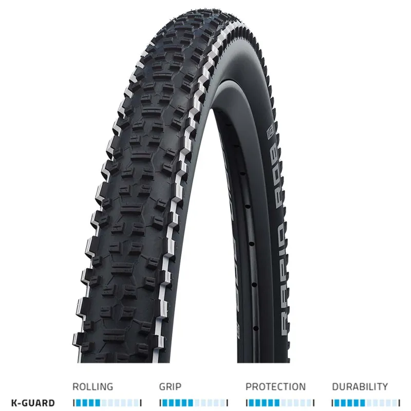 Schwalbe Rapid Rob K-Guard 29 X 2.25 MTB Tyre - Black/White